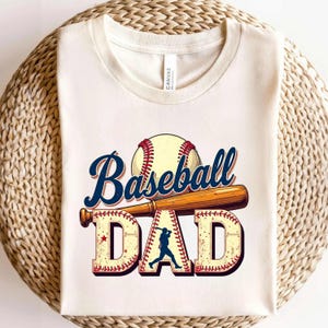 Retro Baseball Dad PNG: Sport Shirt Design (Digitaler Download, 4000x4000 px, 300 DPI)