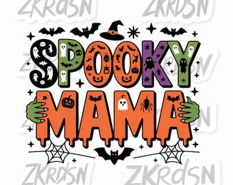 Cute Spooky Mama PNG, Spooky Halloween Png, Preppy Halloween Mama Png, Trendy Halloween Shirt Png Design, Coquette Halloween, Sublimation