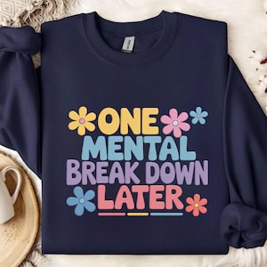 Mental Breakdown PNG: Retro Mental Health Design (Digital Download)