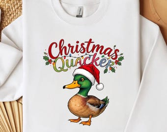 Funny Christmas Duck PNG: Holiday Quacker Sublimation Design