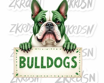 Bulldoggen Maskottchen PNG: Game Day Shirt Design (Digitaler Download)