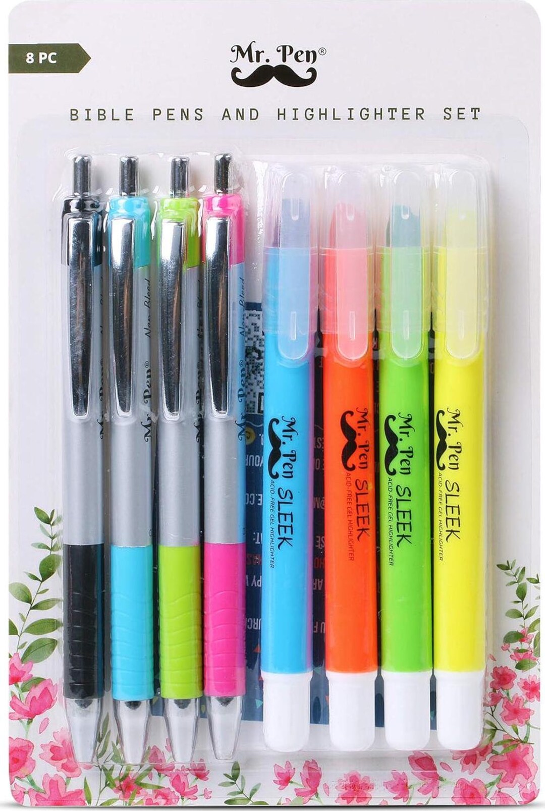 Bible Highlighters and Pens No Bleed, 8 Pack, Bible Journaling Kit, Bible  Pens No Bleed Through, Gel Highlighters/markers Bible Study Kit, 