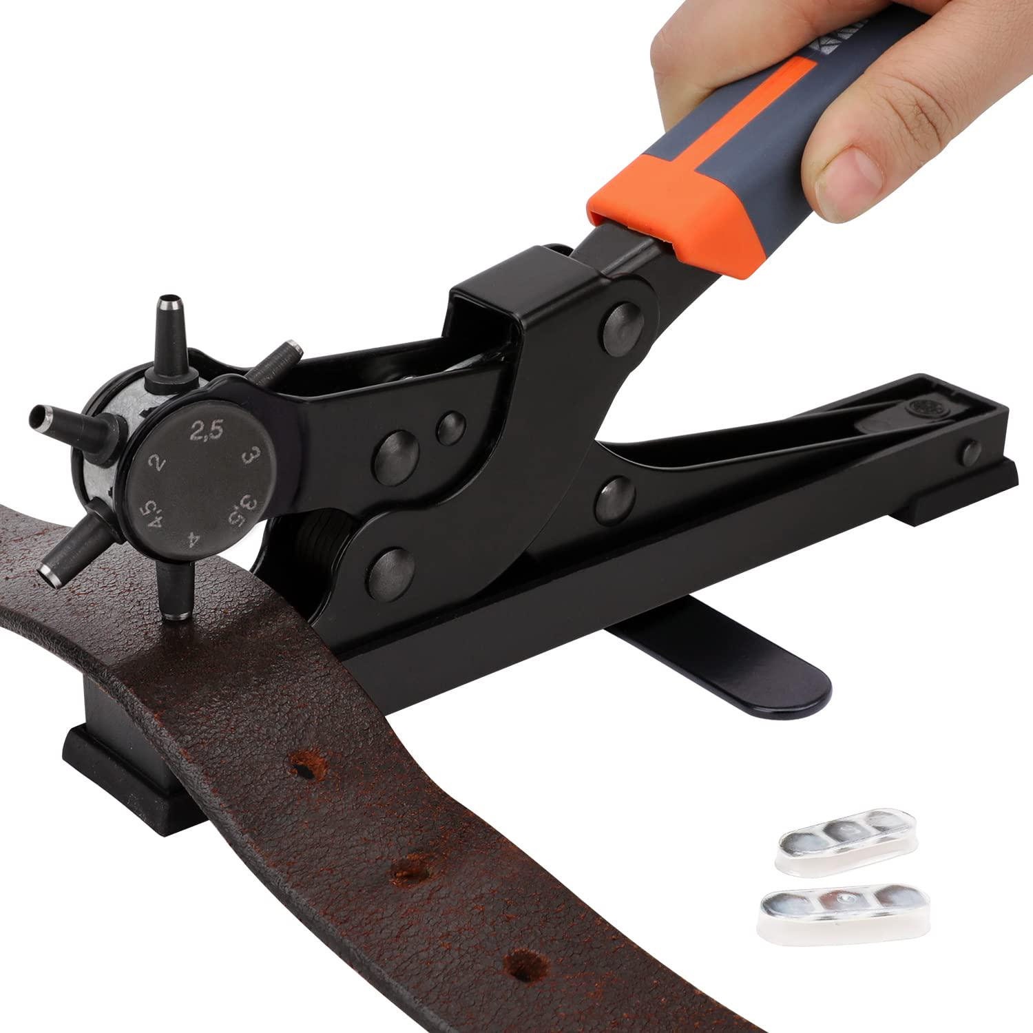 Prima Causa Leather Working Tools 9 Set - Leather Hole Punch for Belts, Plastic, Rubber, Etc - Leather Punch Tool (1/8-1/2)