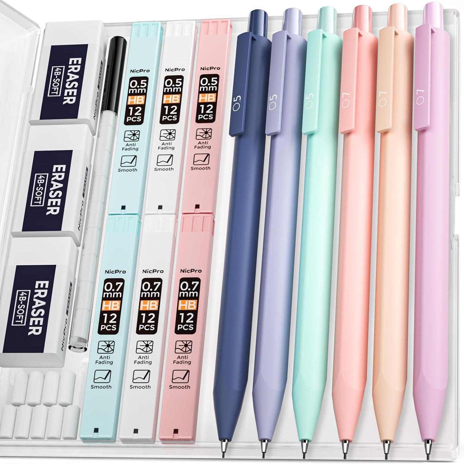Mr. Pen- Pastel Mechanical Pencil Set with Lead and Eraser Refills, 5 Sizes, 0.3, 0.5, 0.7, 0.9, 2mm, Other