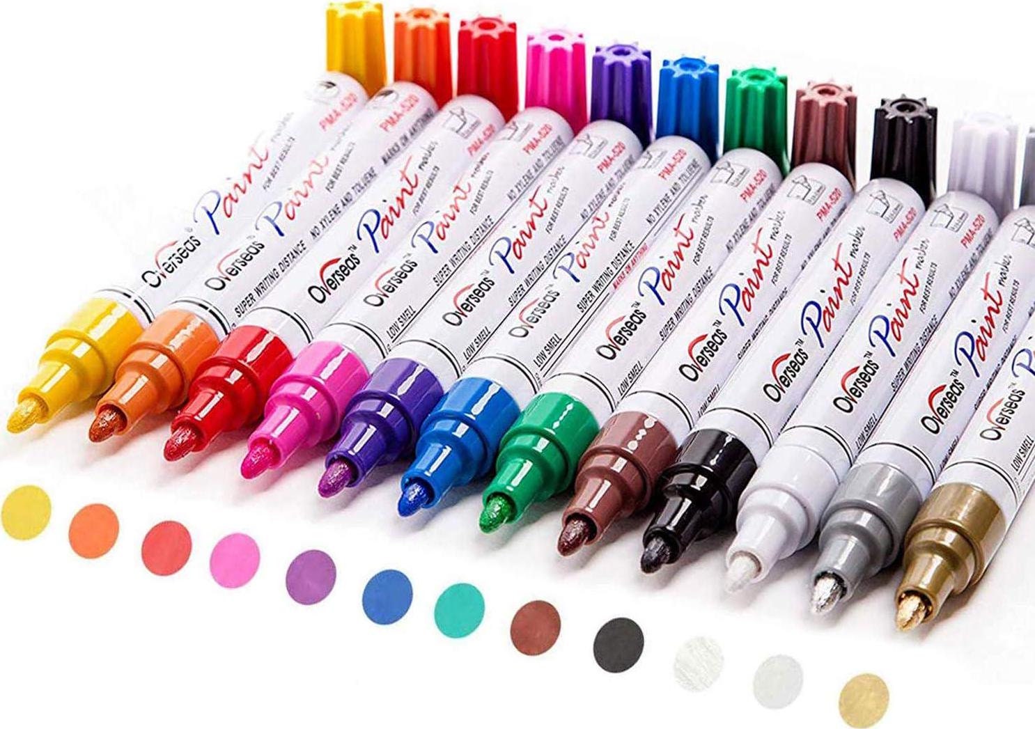 20 Pc Set Artistic Oil Based Markers Artistic Oil Based Pen Fine Tip Markers  Wood Painting Ceramic Painting Art Painting Freshie Makers 