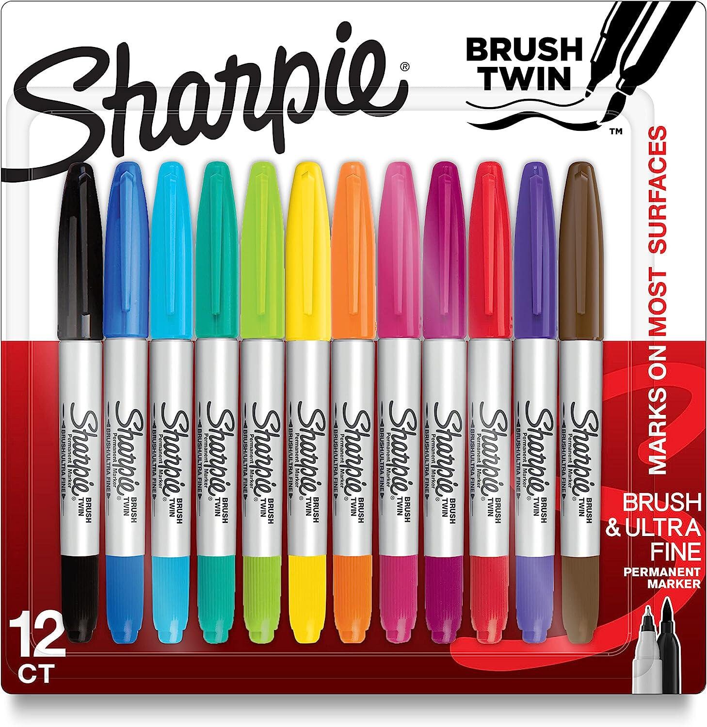 Sharpie Paint Oil-based Permanent Markers, Set of 6 Colors Black