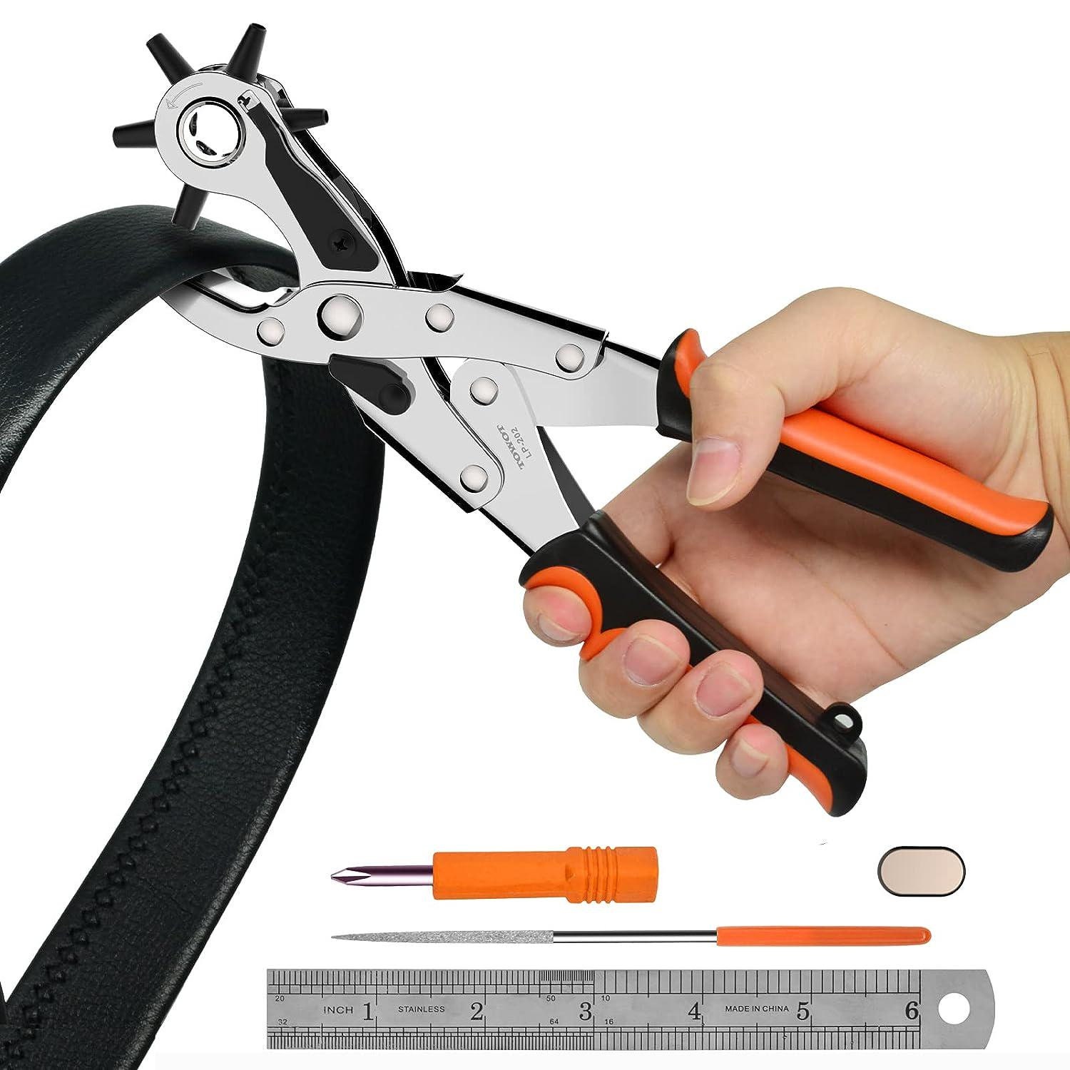 9 Leather Hole Punch Hand Pliers Belt Holes 6 Sized Puncher Heavy Duty  Tool New - Tools, Facebook Marketplace