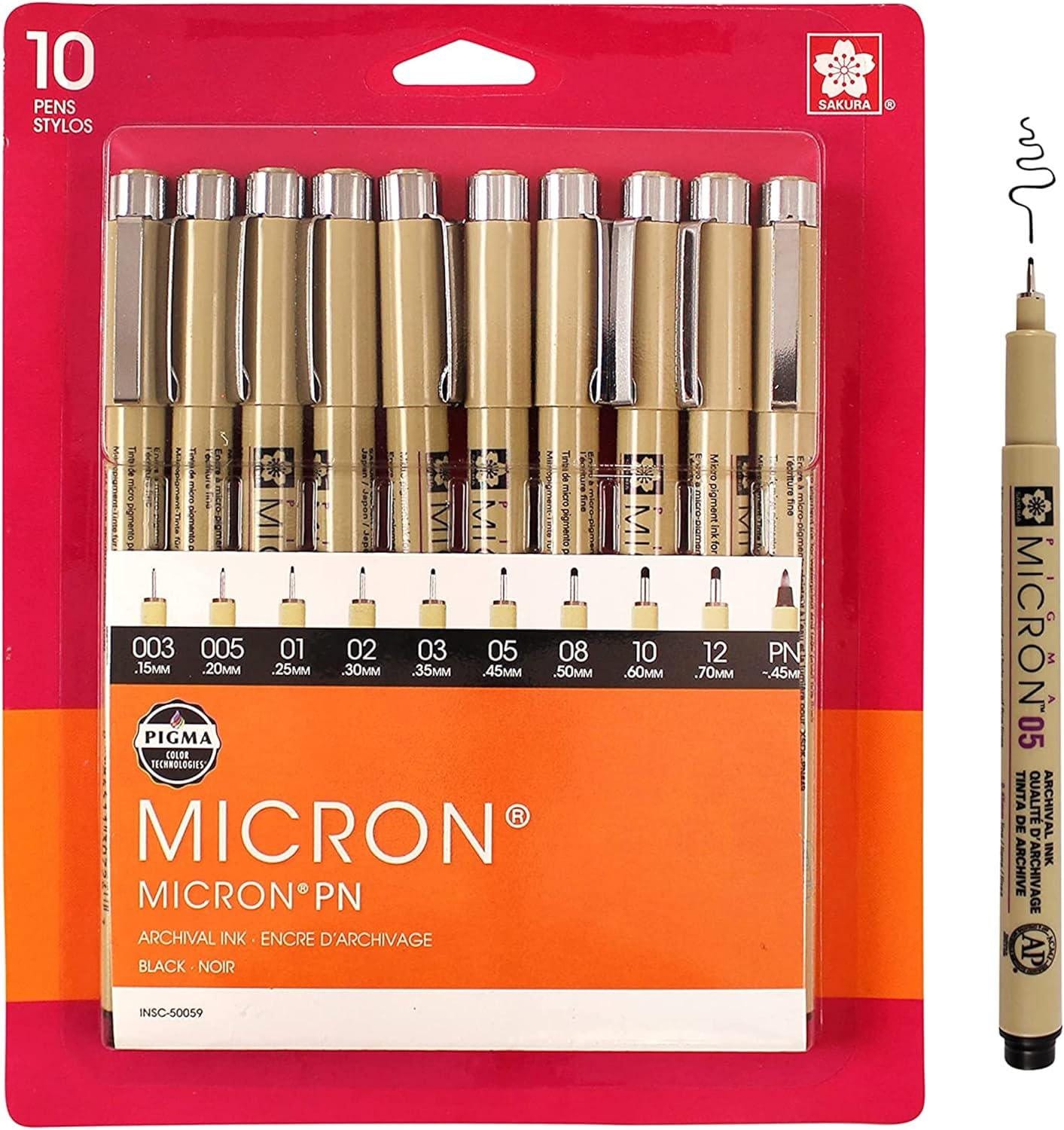 ARTEZA Inkonic Fineliners, Set of 24, 0.4 mm Tips Fine Point Markers,  Assorted Art Pens, Water-Based Fine Tip Markers for Drawing, Sketching