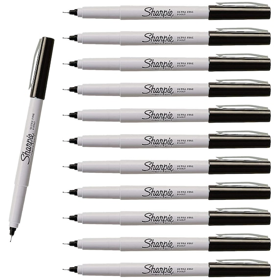 Sharpie Fine Point Permanent Marker Pens (12-Pack, Black)