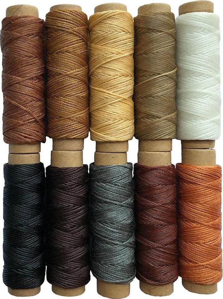 0.8mm Ritza 25 Tiger Thread - Braided Polyester Thread - Waxed for Leather  Hand Sewing - Made in Germany - Full Factory Sealed Spools Manufactured by
