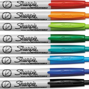 6 Sharpie TEC Markers Trace Element Certified Technical Permanent Black  Markers Fine Point, Fine Tip TEC Sharpie Markers 