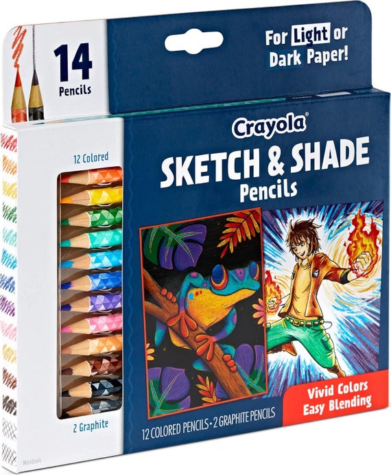 Crayola Art Pencils for Sketching and Shading, Colored Pencils, Includes 2  Graphite Pencils, 14 Ct 