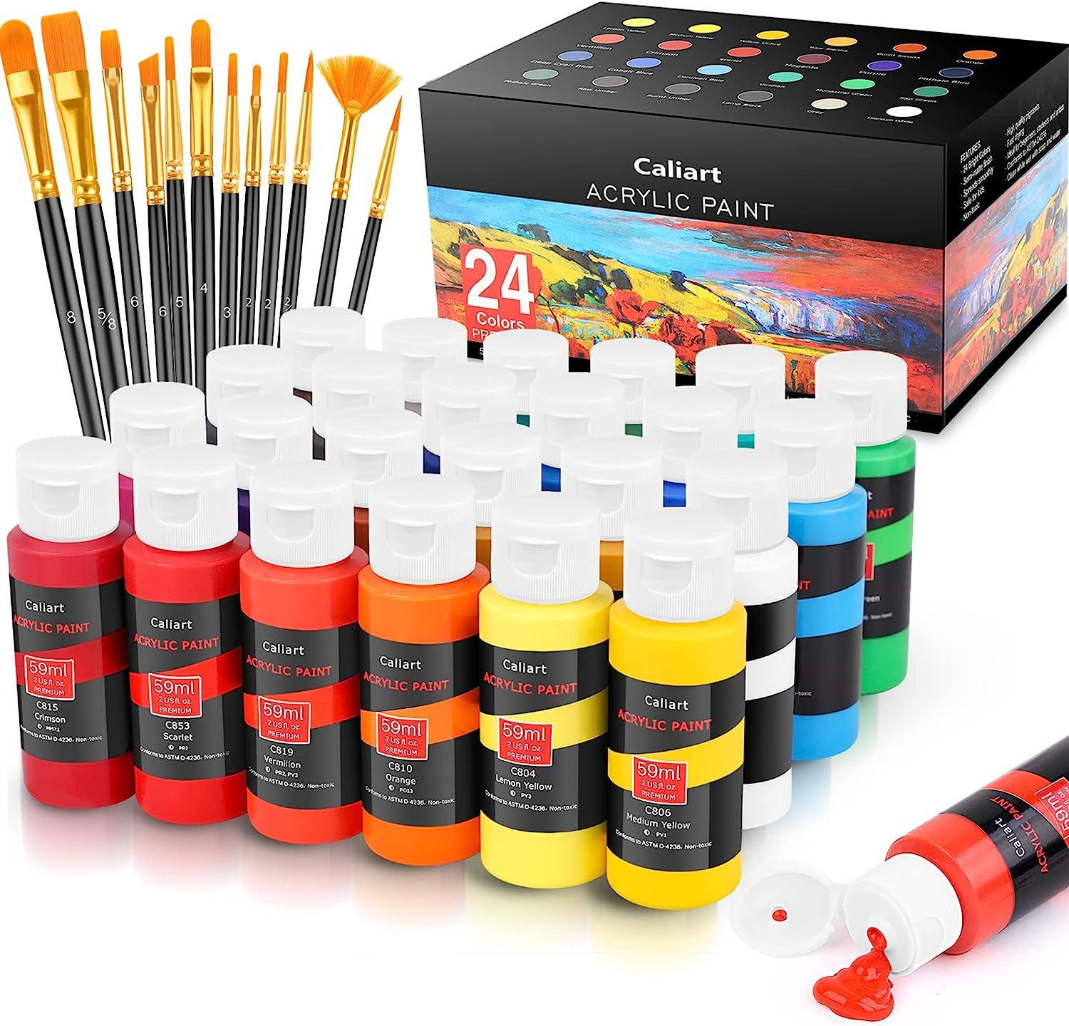 Arteza Acrylic Paint Markers, Set of 40 Acrylic Paint Pens in Assorted  Colors, Art & Craft Supplies for Glass, Pottery, Ceramic, Rock, Canvas  Painting