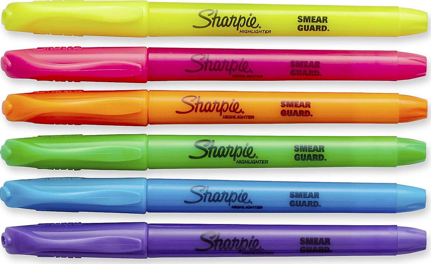Color Sharpie Clear View Chisel Tip Highlighters, 4 Sharpie Colored  Highlighters Drawing, Packing and Shipping, Sharpie Arts Crafts 