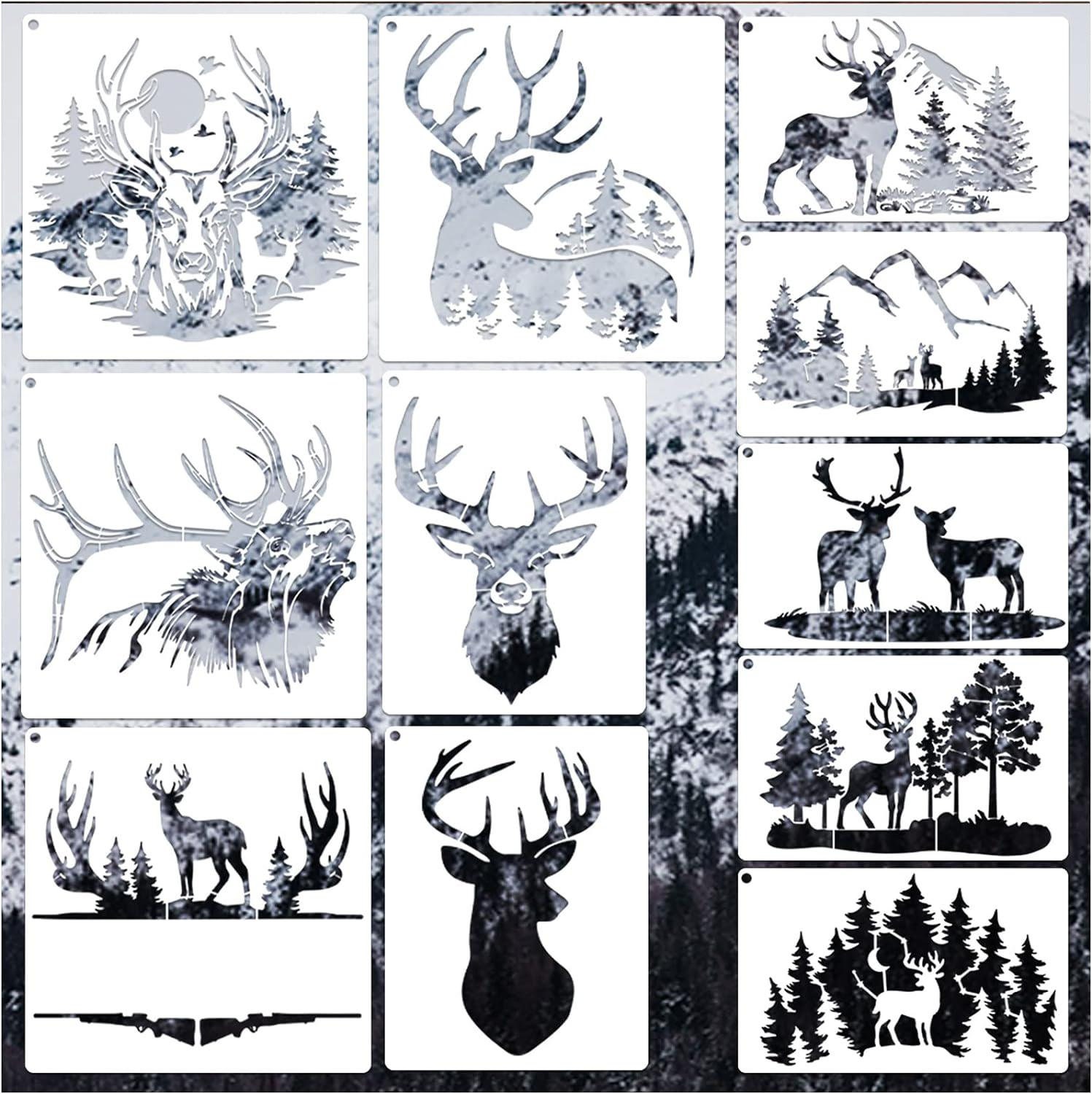 Wildlife Stencils for Wood Signs Bear Deer Coyote & Moose -   Animal  stencil, Stencils for wood signs, Wood burning patterns stencil