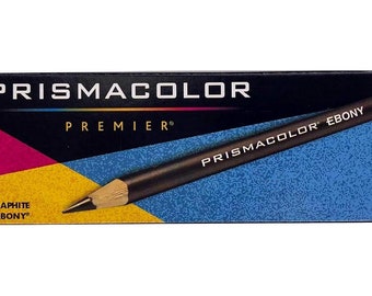 Prismacolor Ebony Graphite Drawing Pencils, Black,12-Count