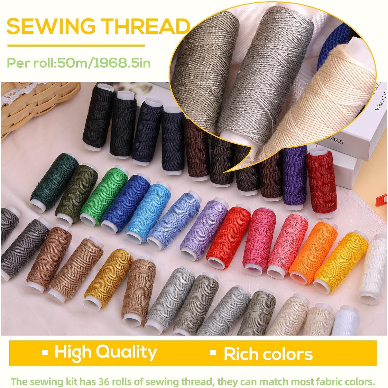 Sewing Kit for Adults and Kids - Small Beginner Set w/Multicolor