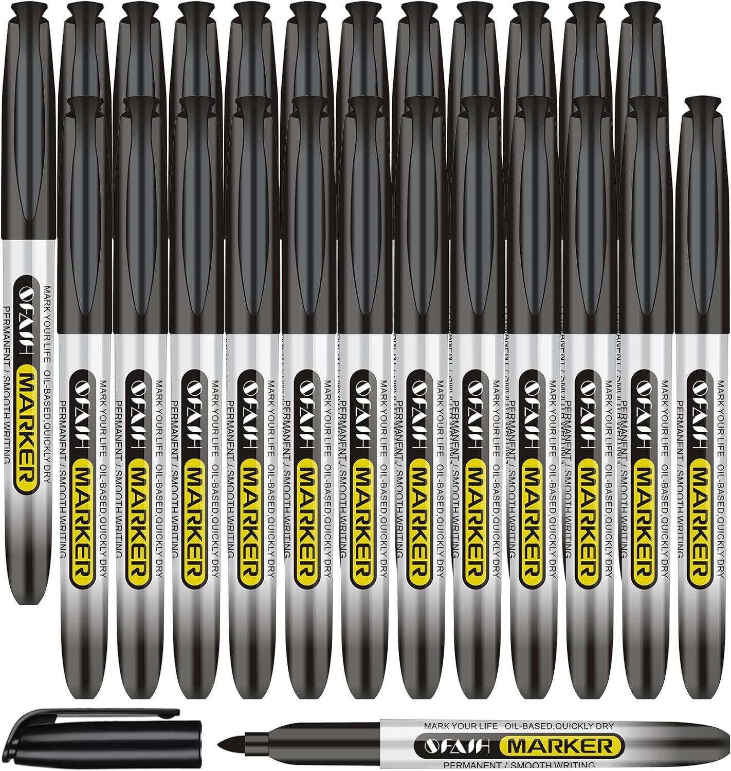 Pilot Permanent Marker 100, Fine Bullet Tip, Black Single Pen, Glass Marker,  Paper Marker, Water Resistant, Xylene & Toluene Free 