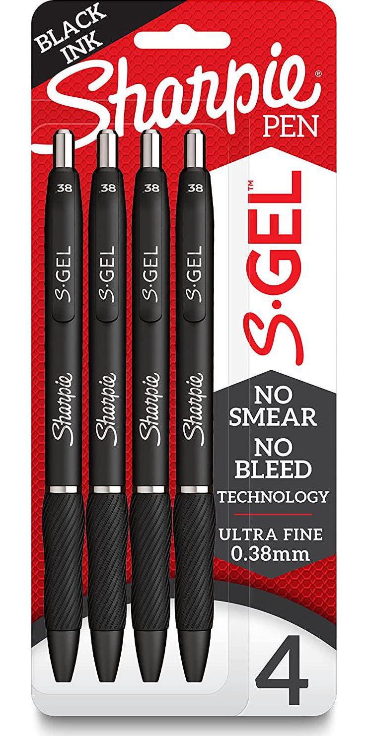 3 Cat Gel Pens Extra Fine Point .38 mm Orange, Gray, B & W SHIPS