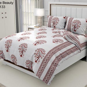 Handmade White Cotton Bed Sheets: Indian Home Decor