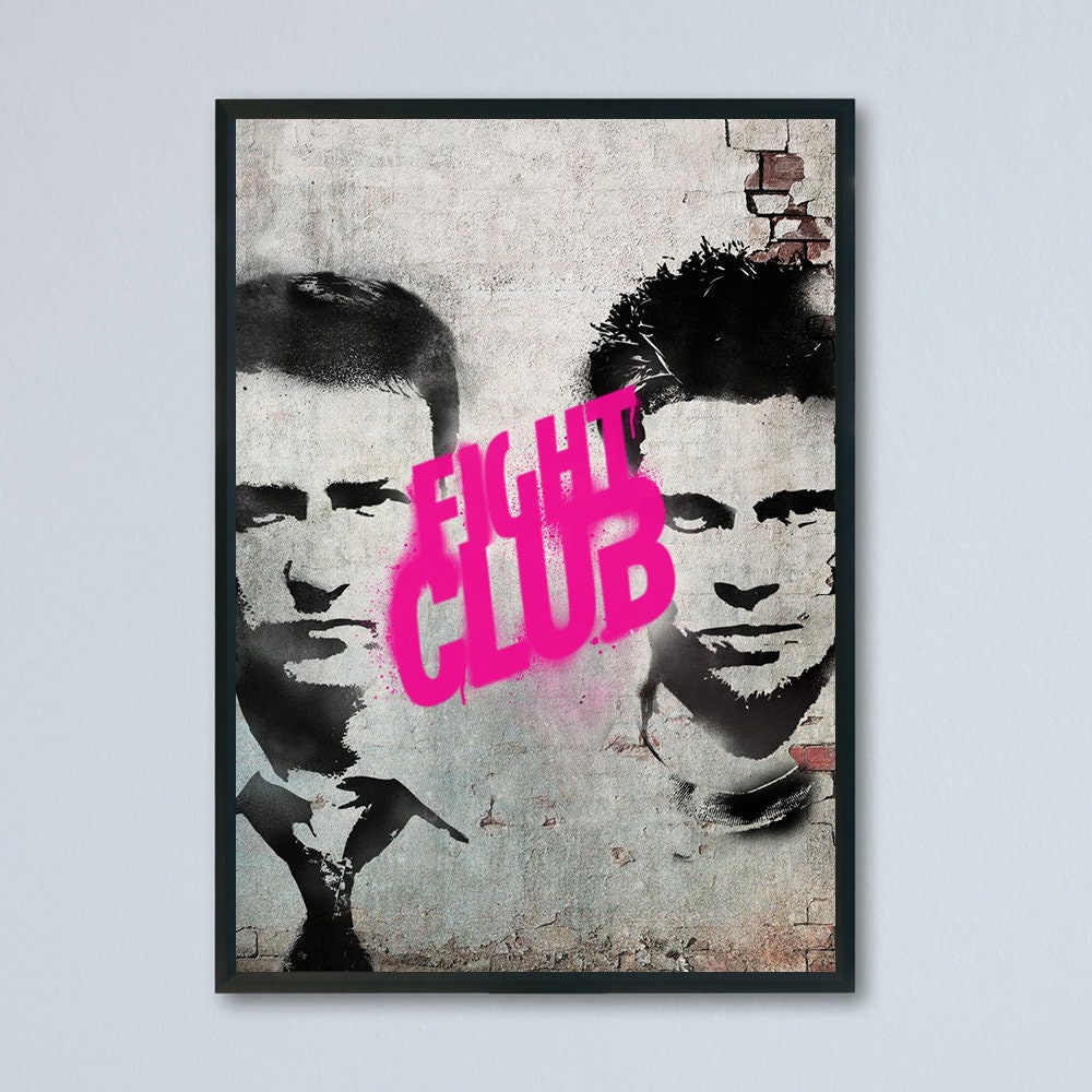 Discover Fight Club Vintage Poster PVC package waterproof Canvas Wall Art Gift Home Poster, halloween gift