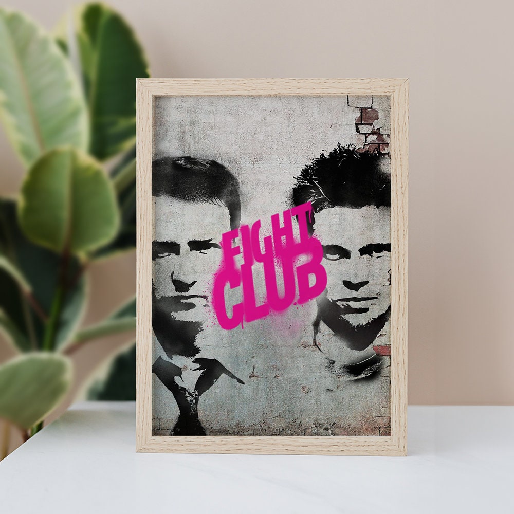 Discover Fight Club Vintage Poster PVC package waterproof Canvas Wall Art Gift Home Poster, halloween gift