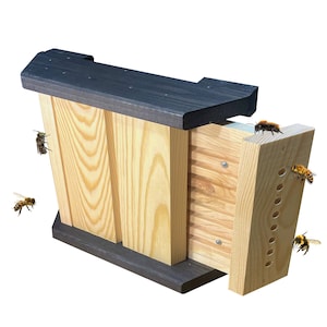 AirBee&Bee Pollinator Hotel Interactive Home Pollinators Watch Bees Grow Wooden Garden Nest Box