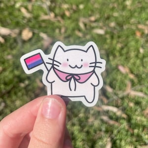 bi flag cat sticker
