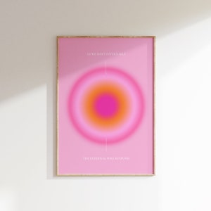 Pink Aura Poster, As We Shift, Light Pink Aura Wall Art, Gradient Poster, Retro Poster, Spiritual Wall Art, DIGITAL DOWNLOAD