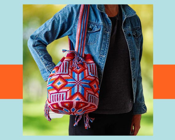Wayuu Mochila Crochet Convertible Backpack With Adjustable  display picture 1
