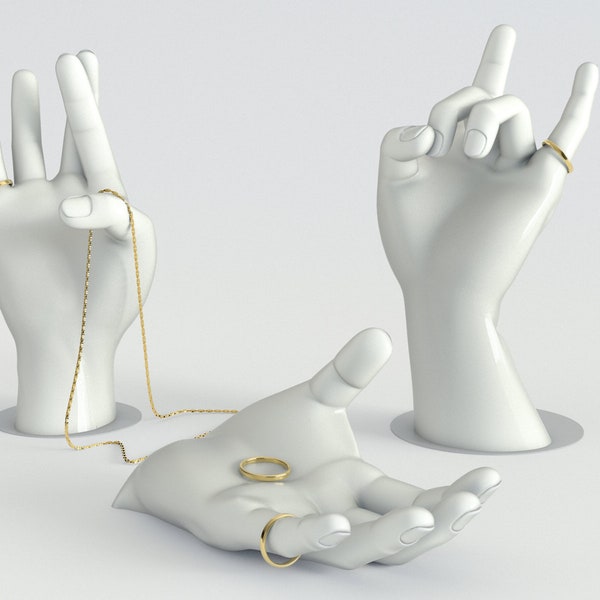 DIY ring & jewelry holder hands