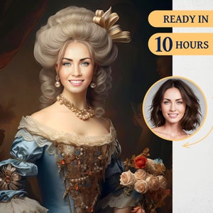 Custom Royal woman Portrait from Photo | Renaissance Portrait | Personalized Portrait | Custom Queen | Historical Portrait | Birthday Gift