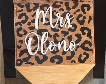 Personalized Classroom Sign | Teacher Gift | Back to School | Welcome to Our Classroom | Leopard Print Classroom Decoration | Farmhouse