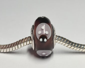 Pandora Purple Ladybug Murano Glass Charm 790652