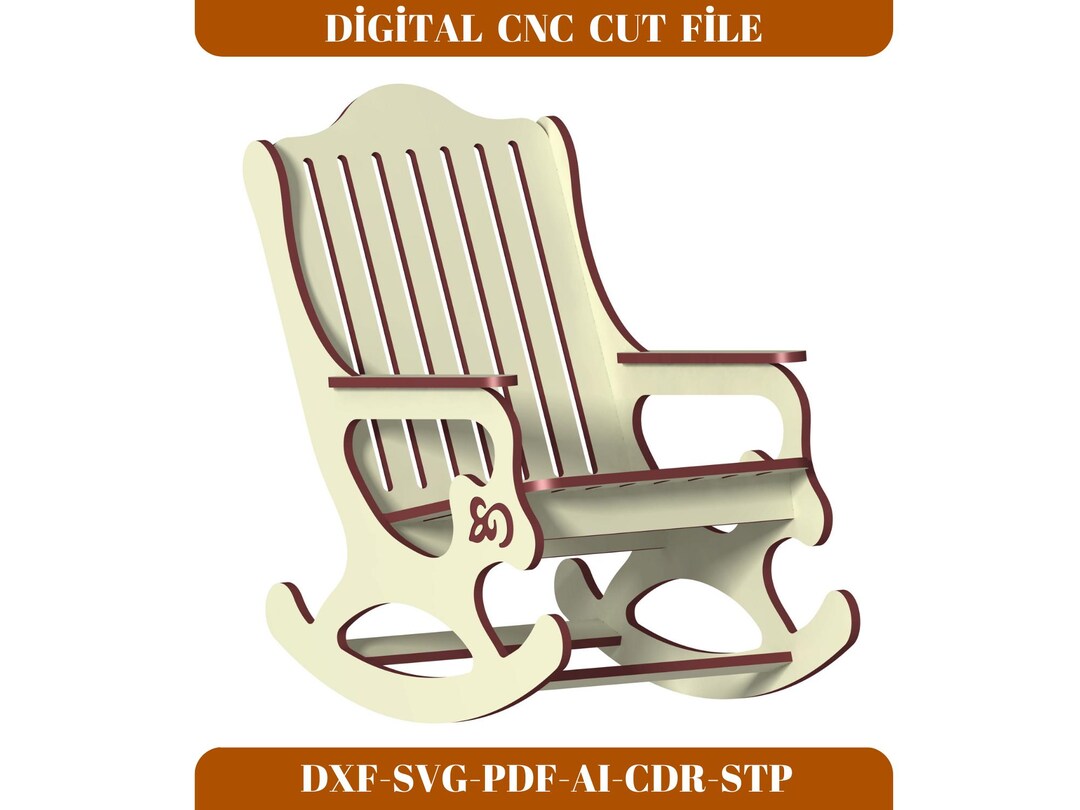 Chair Files Chair digital Files for Download, CNC Furniture Files, Scandinavian ...