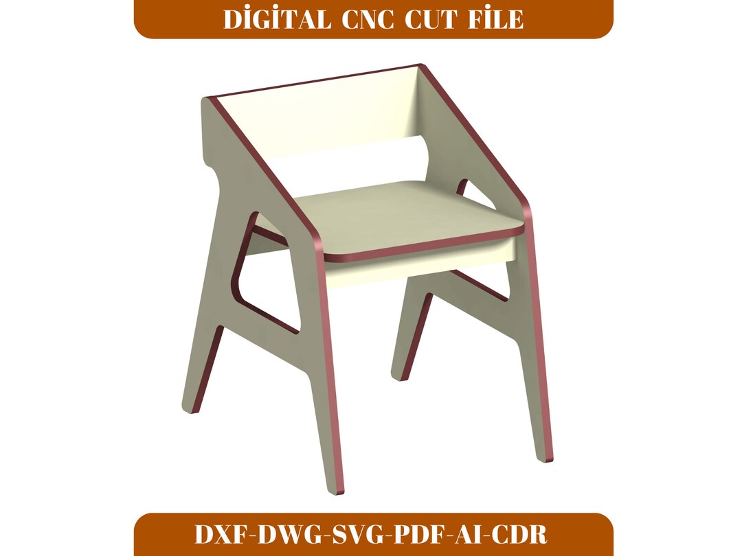 Chair Files Chair digital Files for Download, CNC Furniture Files, Scandinavian ...