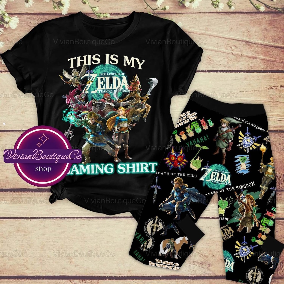 Christmas Zelda Shirt Zelda Pajamas Set Zelda Pajamas Zelda Etsy