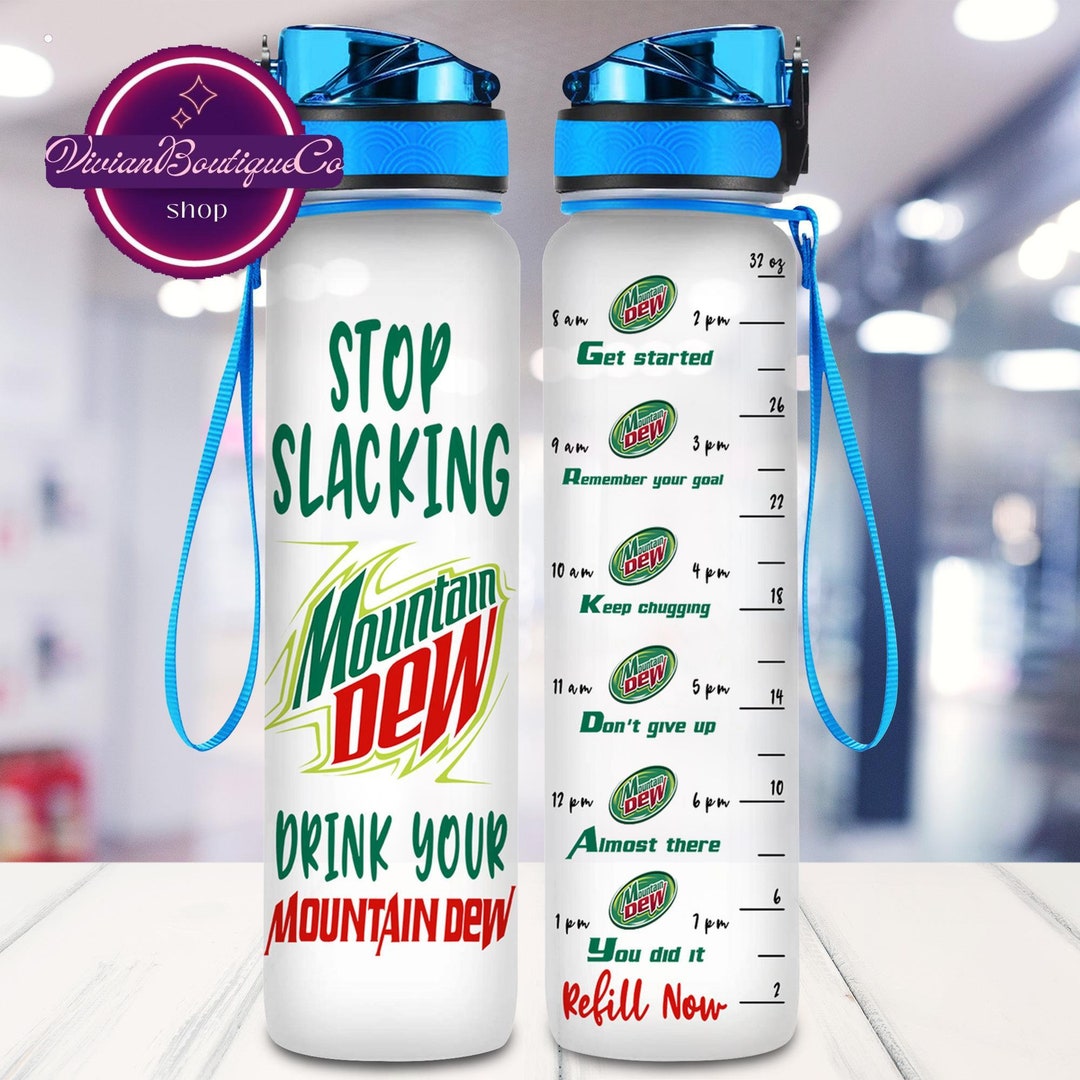 Mountain Dew Water Tracker Bottle Mtn Dew Water Bottle Etsy