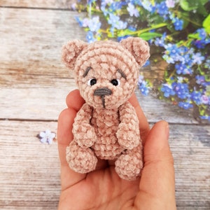 Crochet miniature bear pattern - Teddy bear amigurumi pattern - Little bear DIY pattern - Easy crochet pattern - Cute bear instant download