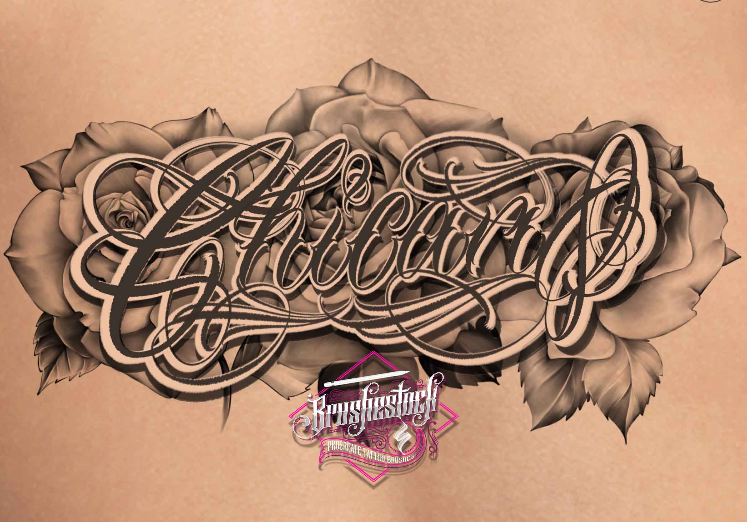 634 Chicano Lettering Tattoo Brushes Pack Volume 2 for Procreate  application on iPad and iPad pro – Brushestock