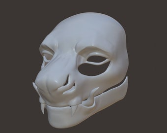 STL FILE ONLY Monster headbase with moving jaw and hinge!