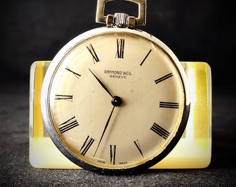 RAYMOND WEIL Reloj de bolsillo vintage Reloj mecánico con refuerzo