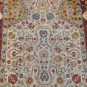 DURUDER HEREKE unique Kumkapi Turkish souf metal prayer rug image 2