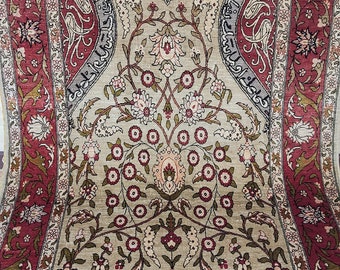 OZIPEK HEREKE unique Turkish souf metal prayer rug