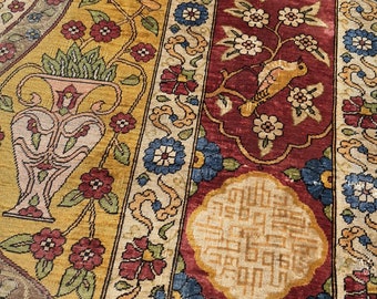 DURUDER HEREKE unique Kumkapi Turkish souf metal prayer rug