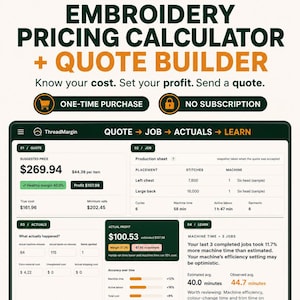 Embroidery Pricing Calculator & Quote Builder for Small Businesses
