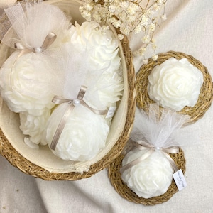 Upominki w kształcie róży z sojowych świec, elegancki, ręcznie robiony prezent na śluby, baby shower i specjalne okazje