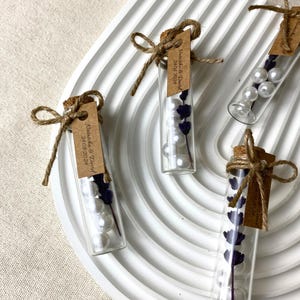 Regalo di fidanzamento e henné, tubo di perle personalizzato, tubo di perle di lavanda profumato, regalo Kraft personalizzabile, elegante felicità nuziale,