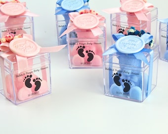 Personalized Teddy Bear Candle: Baby Shower Favor Gift