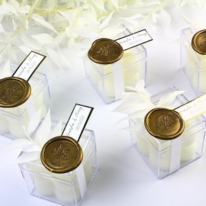 Personalized Bubble Wedding Candle Favors: Engagement, Henna Gift